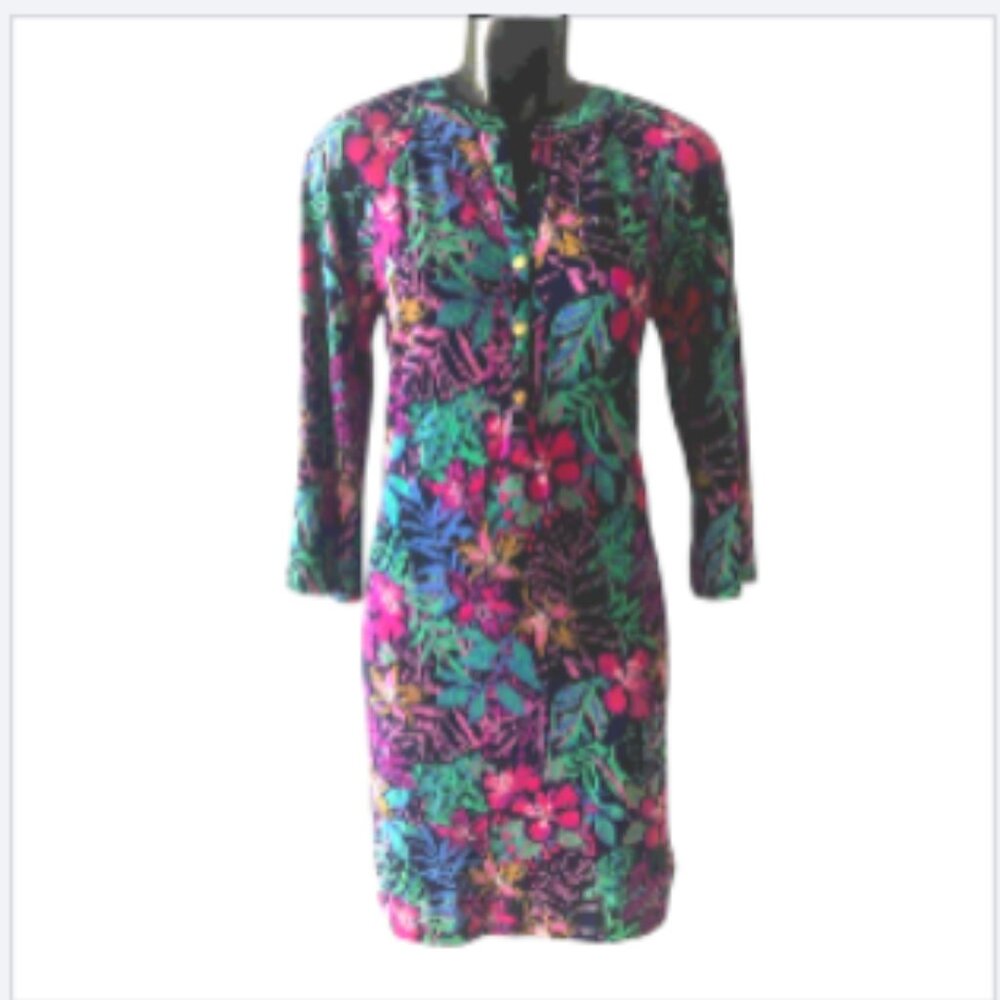 Pappagallo Resort Wear Floral Shift Dress, NWT Sz XS